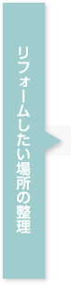 リフォームしたい場所の整理